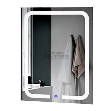 DUSEL Зеркало LED Smart DE-M3001 Ш65xВ80 сенсорное включение, подогрев, часы, температура